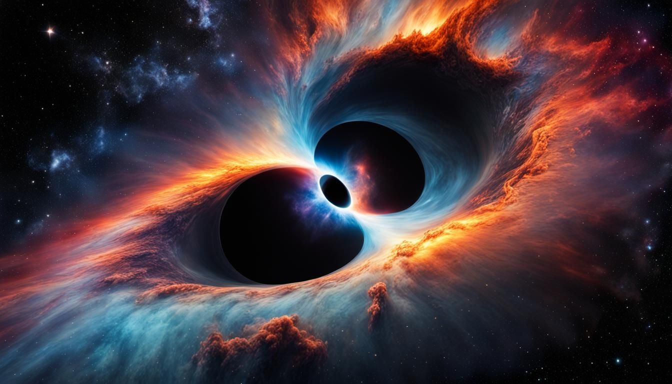 2 black holes - AI Generated Artwork - NightCafe Creator