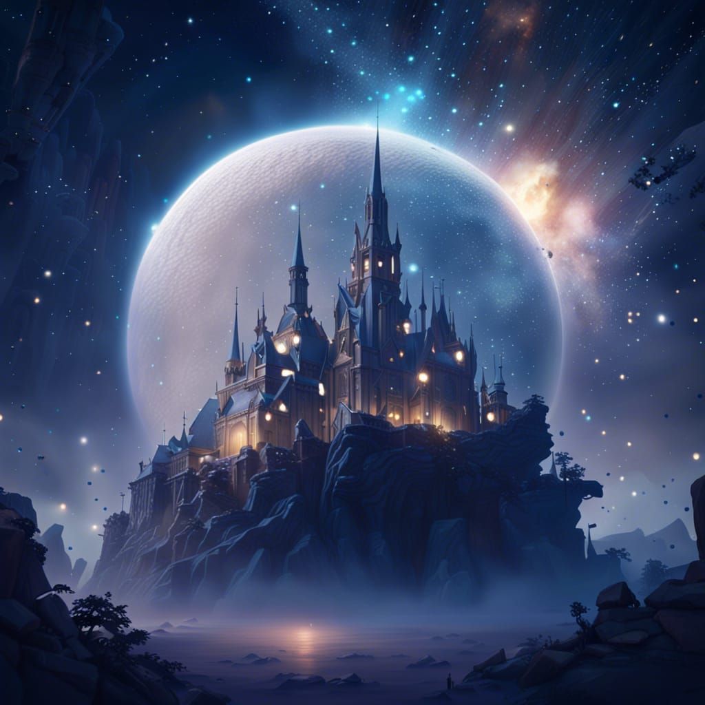 the castle at night - AI Generated Artwork - NightCafe Creator