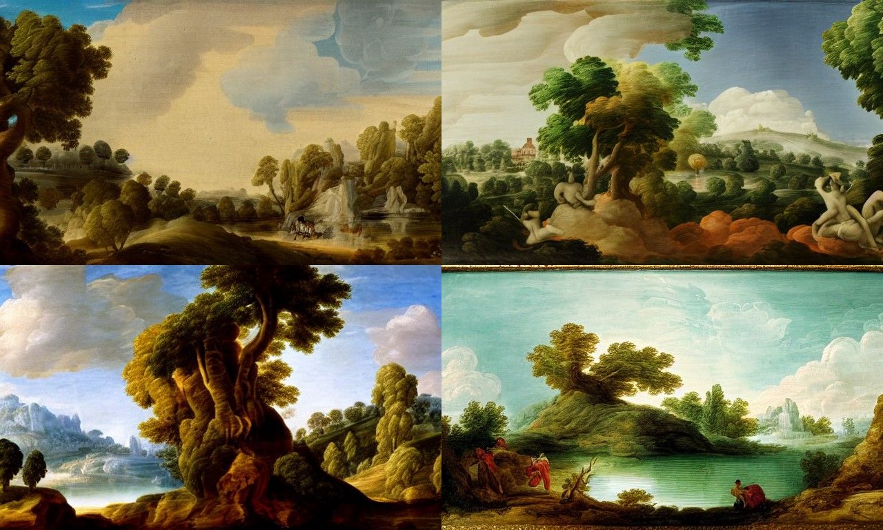 Landscape in the style of Rococo