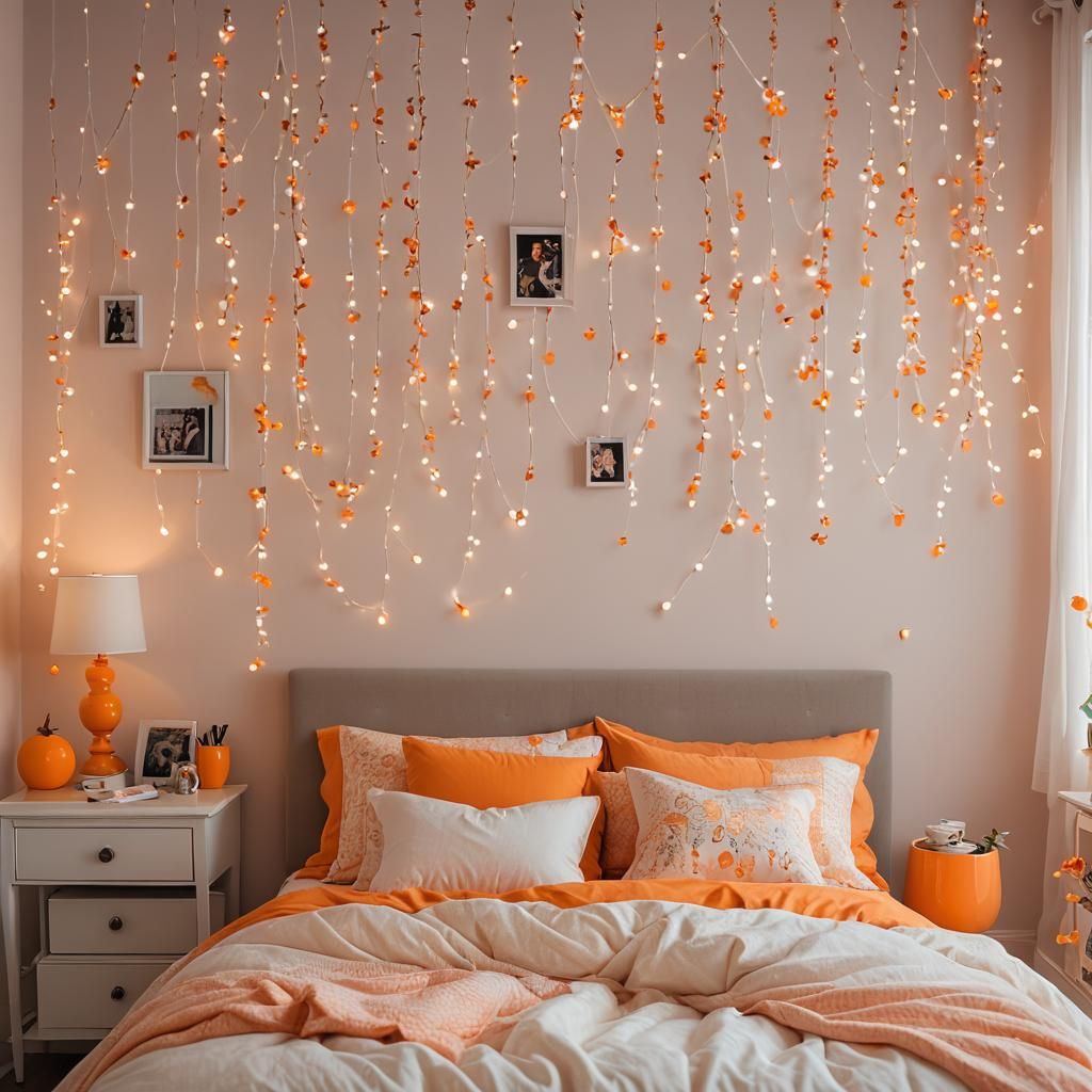 A orange girly bedroom