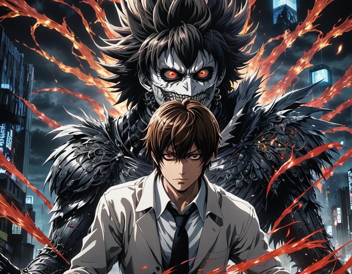 Deathnote: Light vs. L - Anime Double Exposure