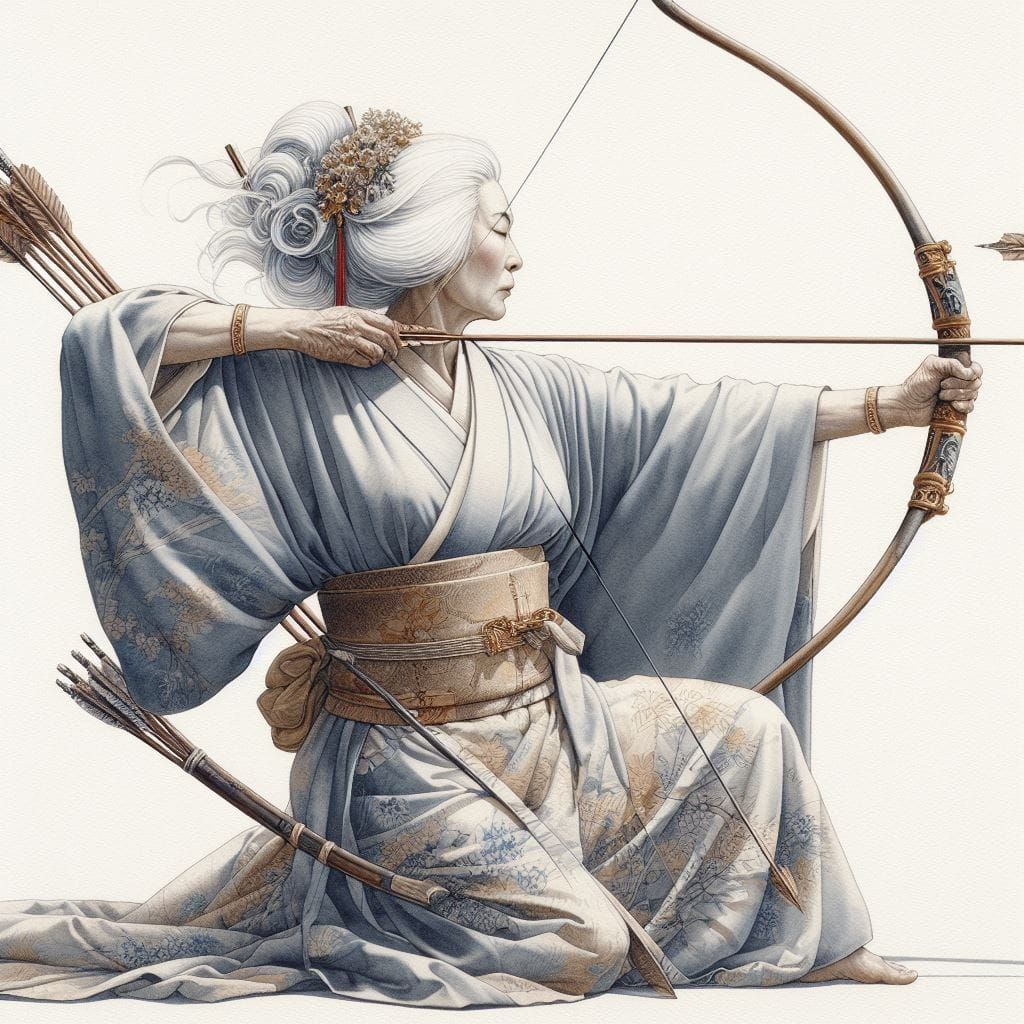 A geisha archer