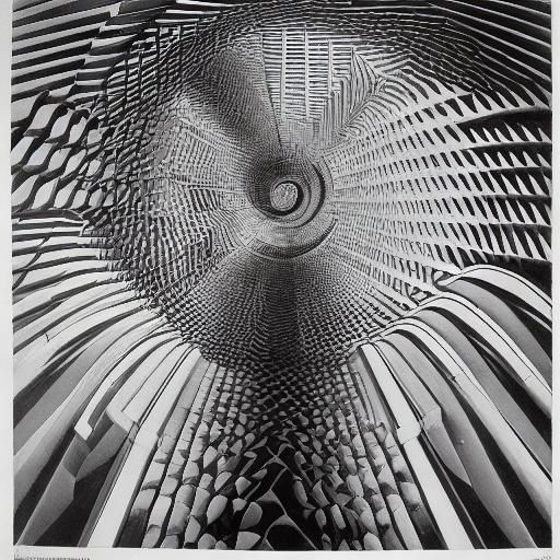 16k resolution, art by Maurits Cornelis Escher, Salvador Dali, optical ...