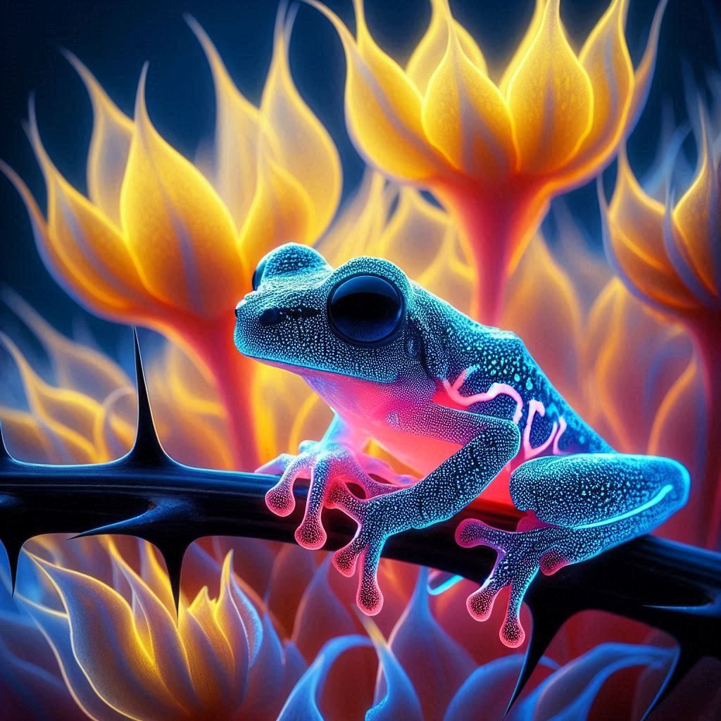 Perched Neon Splendor