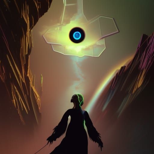 transparent eye glowing in the sky rough draft #2