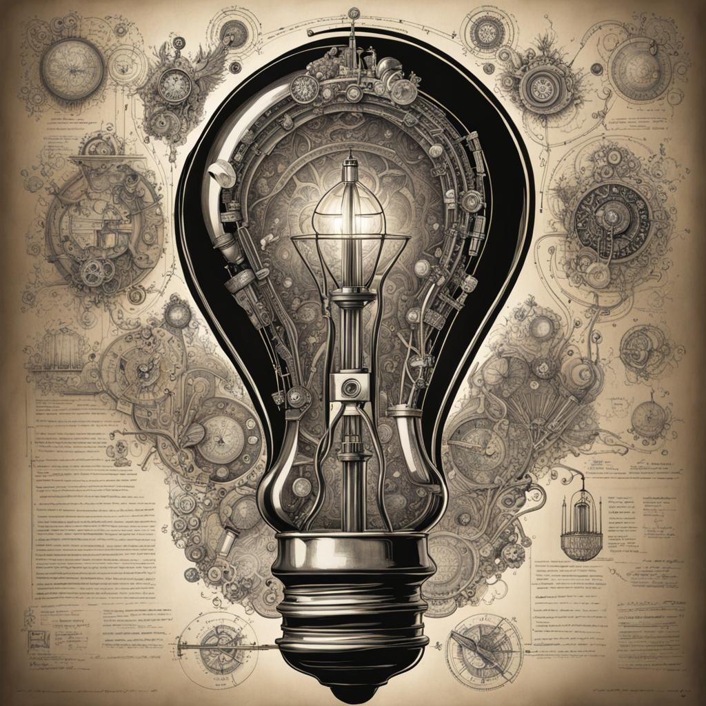 Science diagram on how the light bulb was invented photoillu...