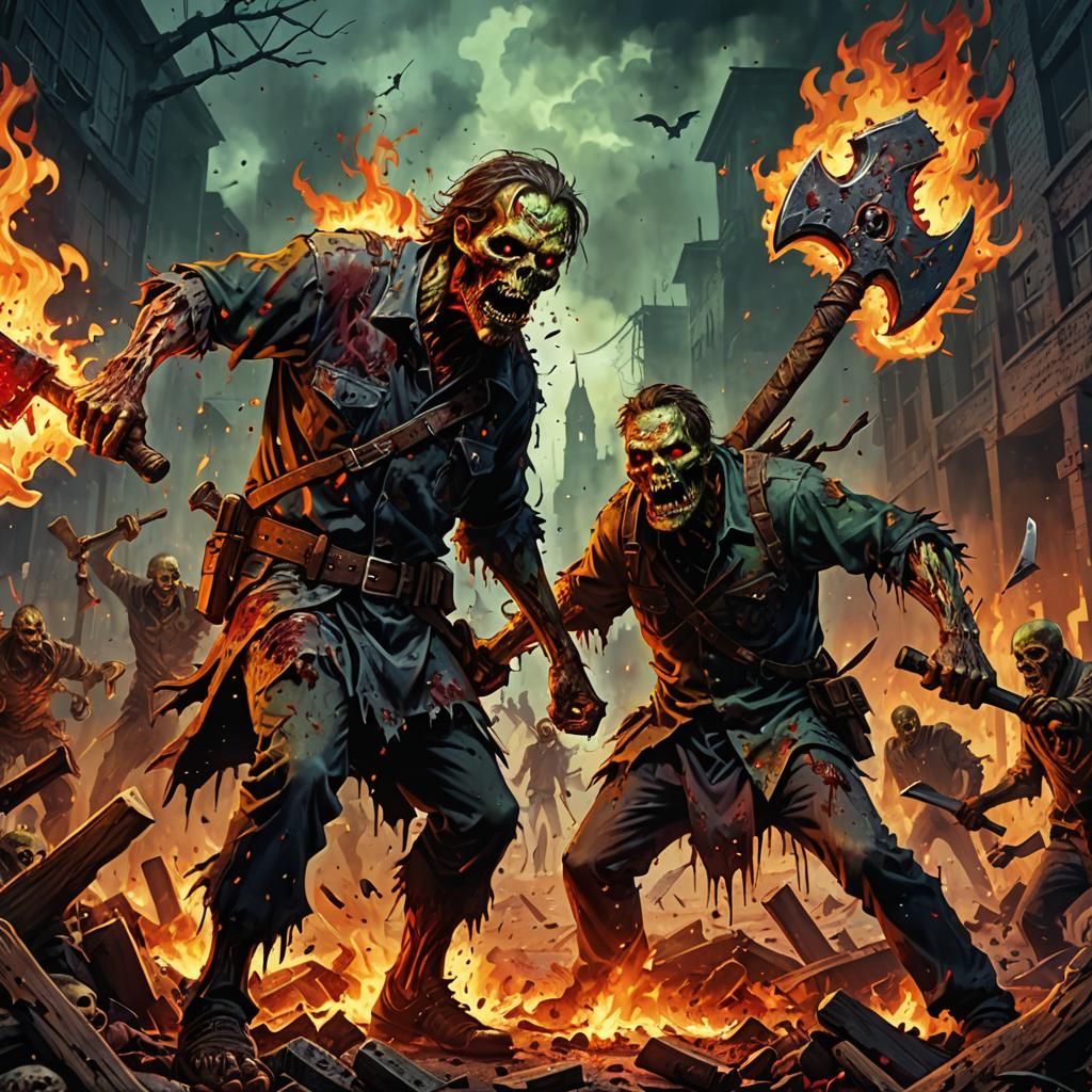 Flaming zombies