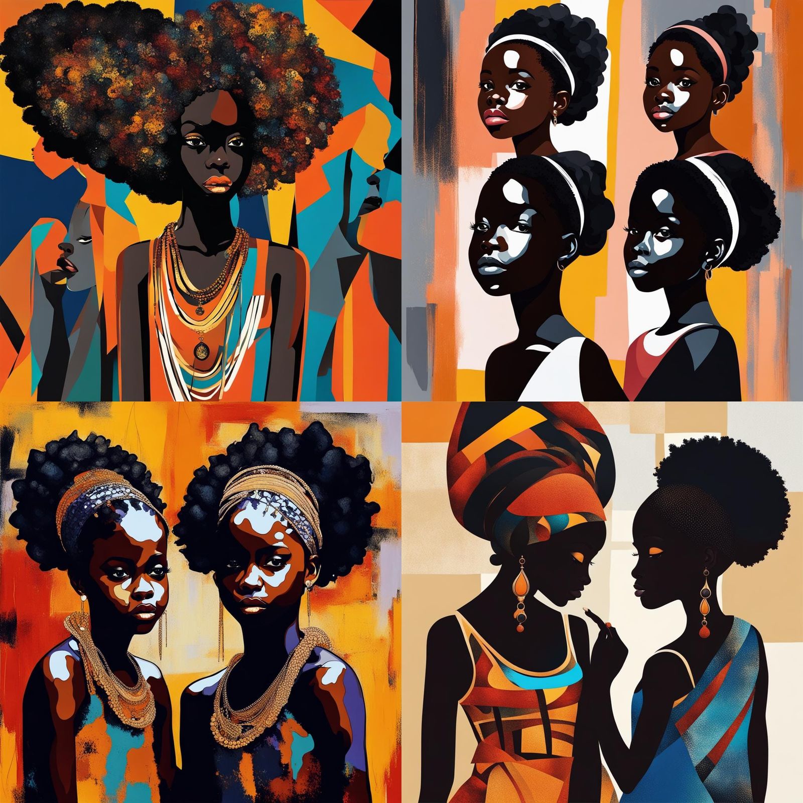 young black princesses - AI Generated Artwork - NightCafe Creator