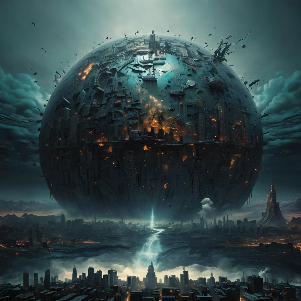 Surreal liminal space type melting cities. intricate details...