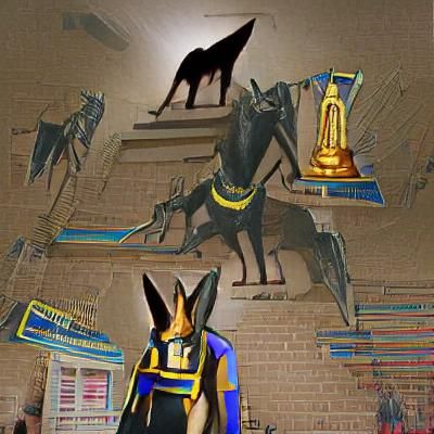 Anubis weighing the souls of the damned