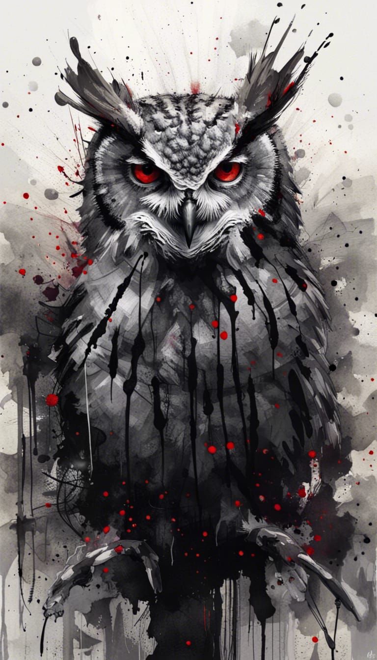 Ominous Owl - AI Generated Artwork - NightCafe Creator