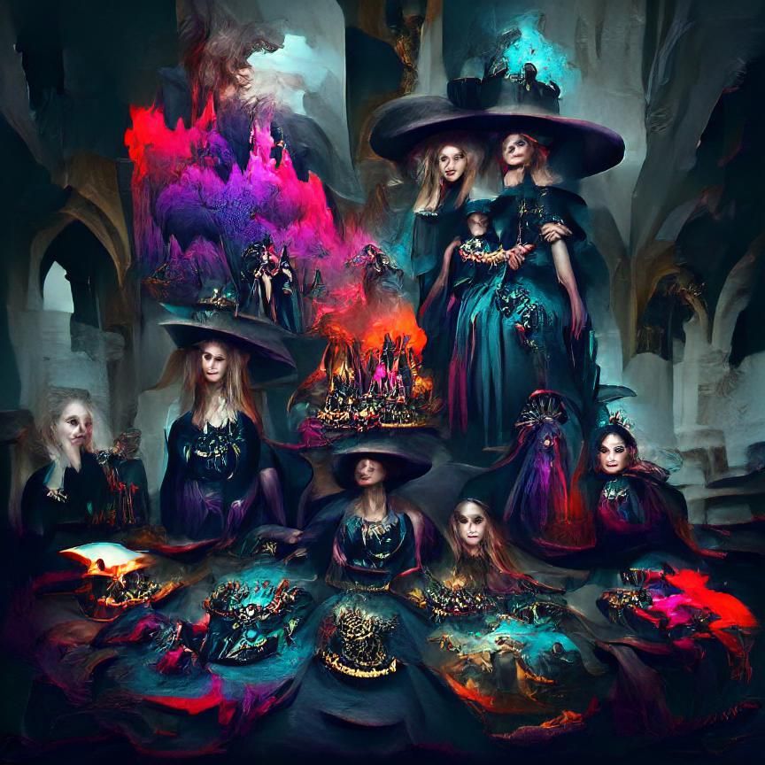 Horrific coven AI Generated Artwork NightCafe Creator