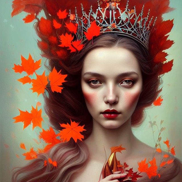 Queen Of Maple Leaves Ai Generated Artwork Nightcafe Creator 