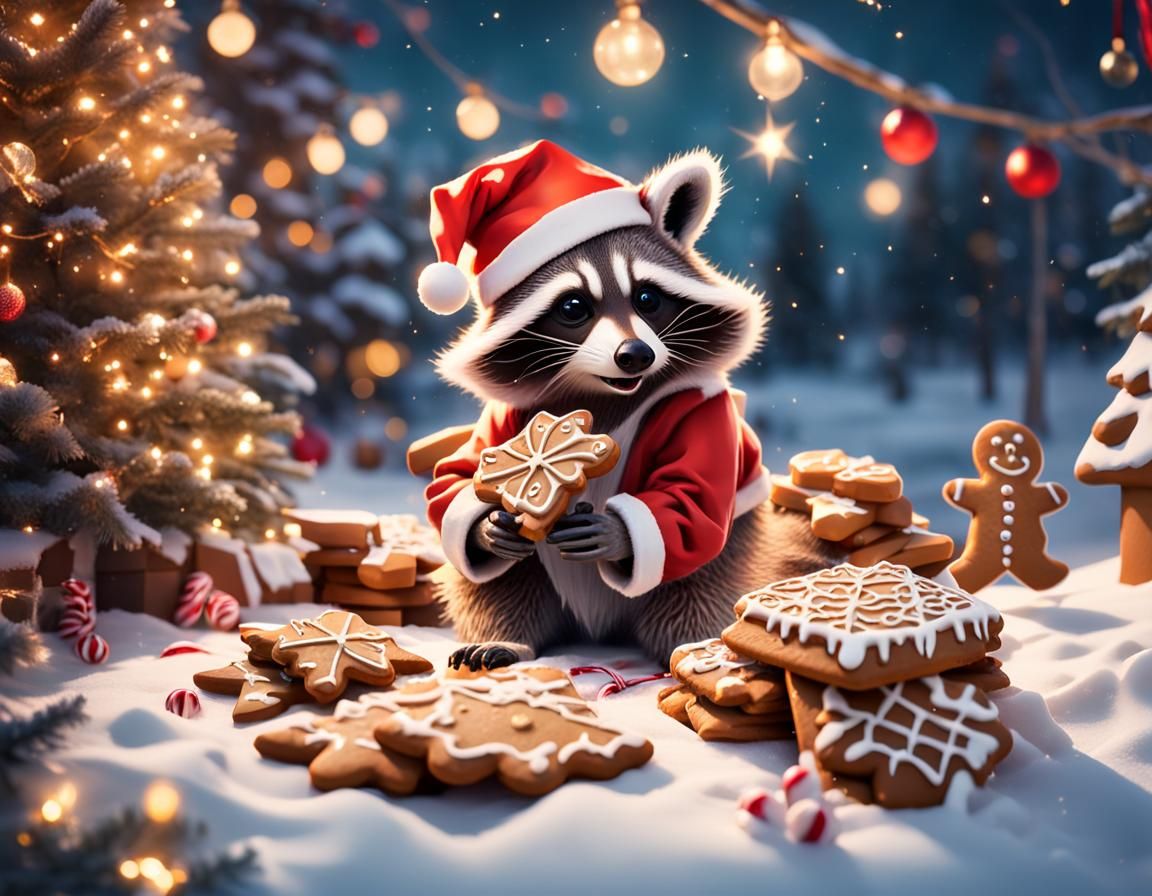 Merry Christmas, Trash Panda!  by @John from Youngstown