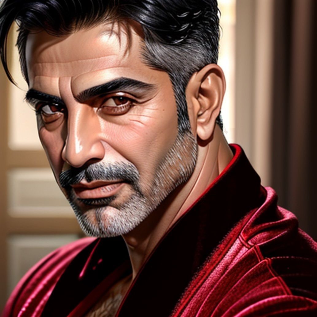 Dalīl, a handsome gentleman man with silver stubble