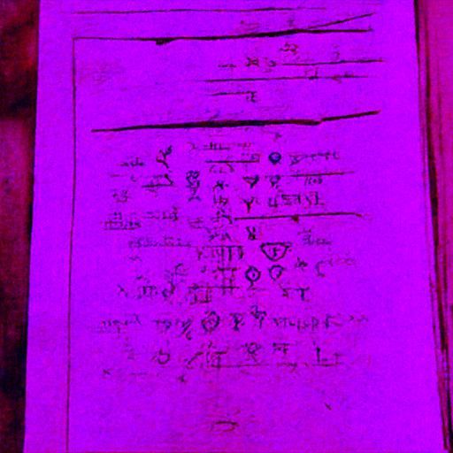 A page of feverish chants from an ancient book of spells.