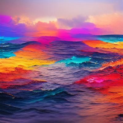 Colourful ocean