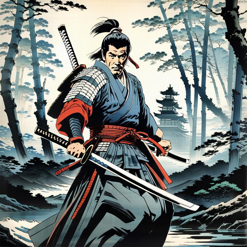 Toshiro Mifune's Kurosawa Samurai I - AI Generated Artwork - NightCafe ...