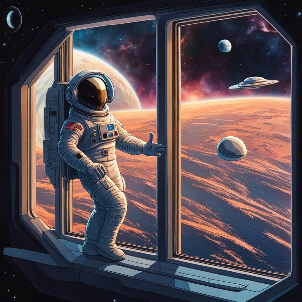 Astronaut (B) - AI Generated Artwork - NightCafe Creator