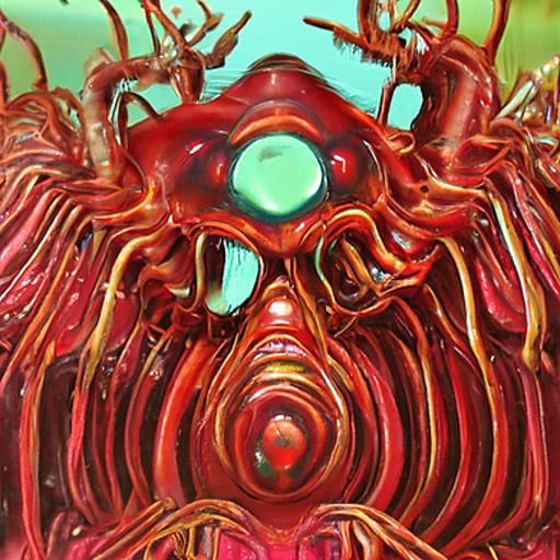 Horrific Mutant Creature in David Cronenberg Style