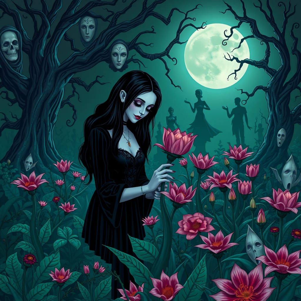 Morticia Addams's Garden  by @Katherine Clarkson