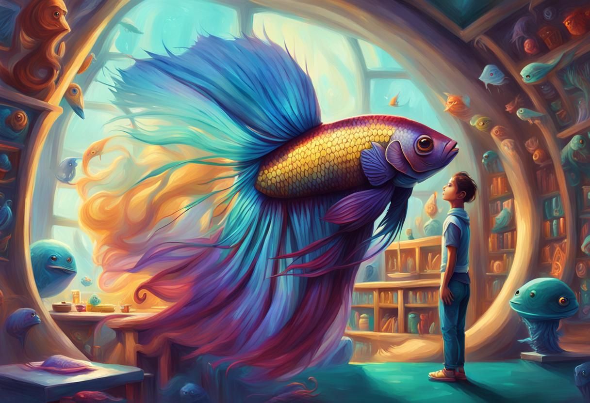 Betta Fish teaches a young human student something amazing