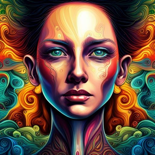 Psychedelia woman séries... - AI Generated Artwork - NightCafe Creator