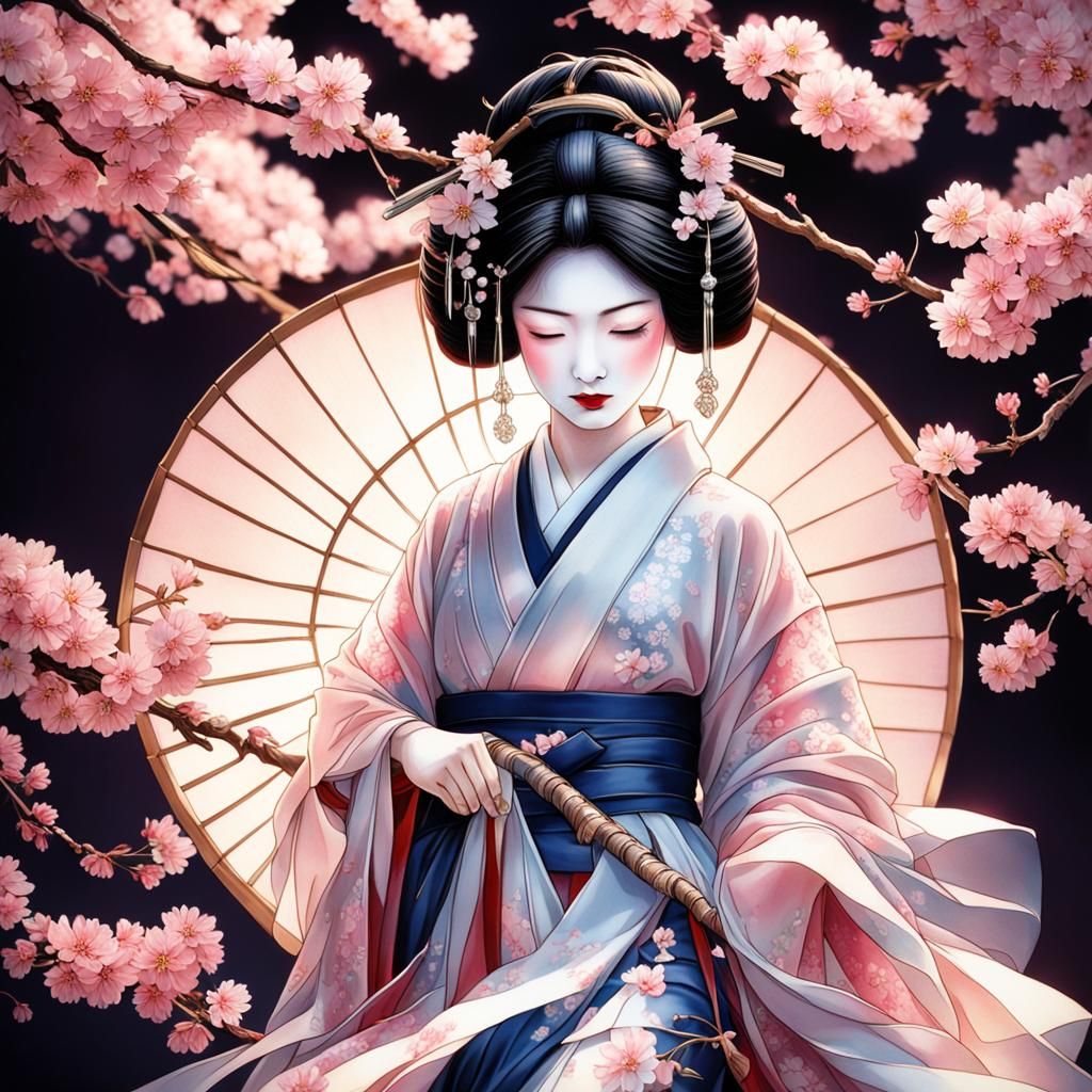 Cherry blossom Geisha