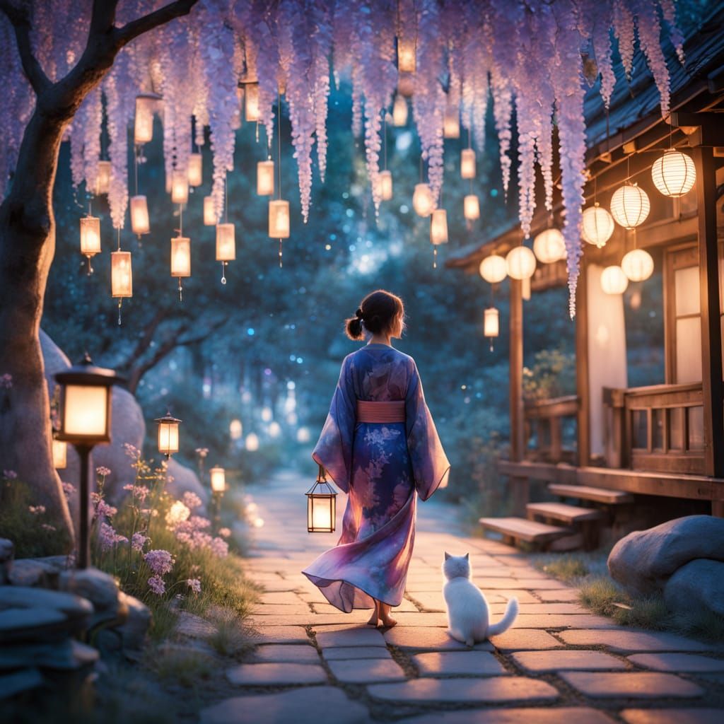 dreamy Japanese summer night  by @Shoji