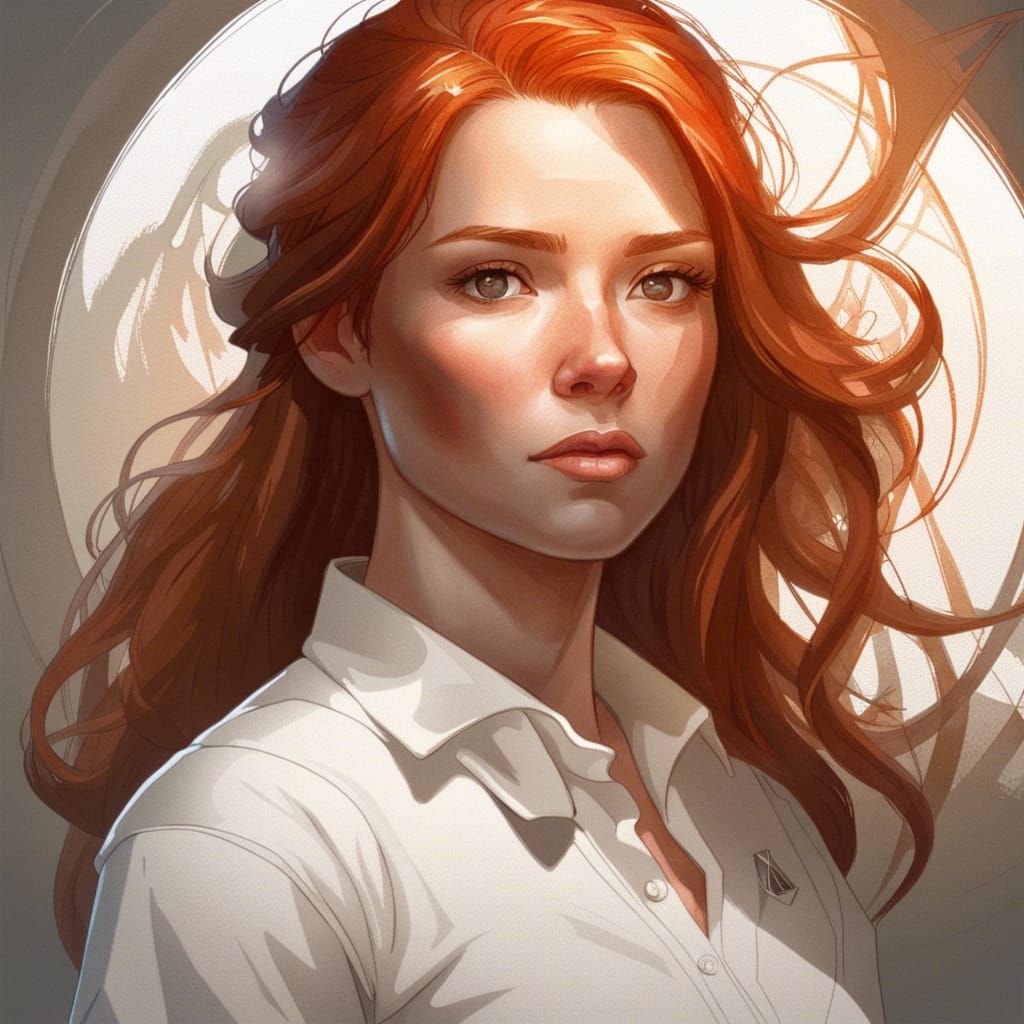 Red head girl - AI Generated Artwork - NightCafe Creator