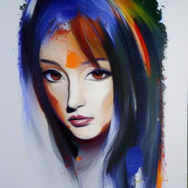 Illustration that echo the aesthetics of a painter's daub with rough