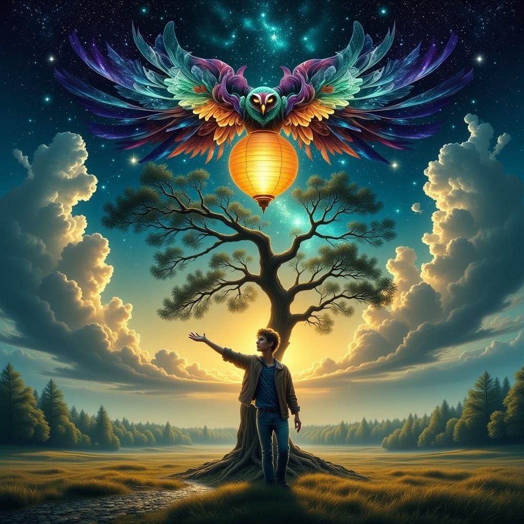 Kindeln, wisest of owls, brings forth the fire that ignites the dawning of the new world to come 