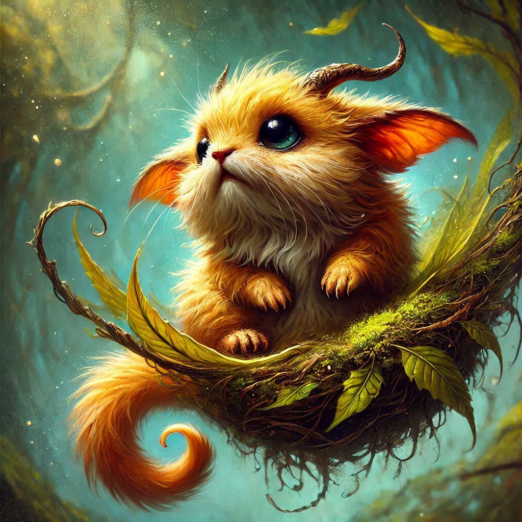 adorable fairy-tale fantasy creature portrait..