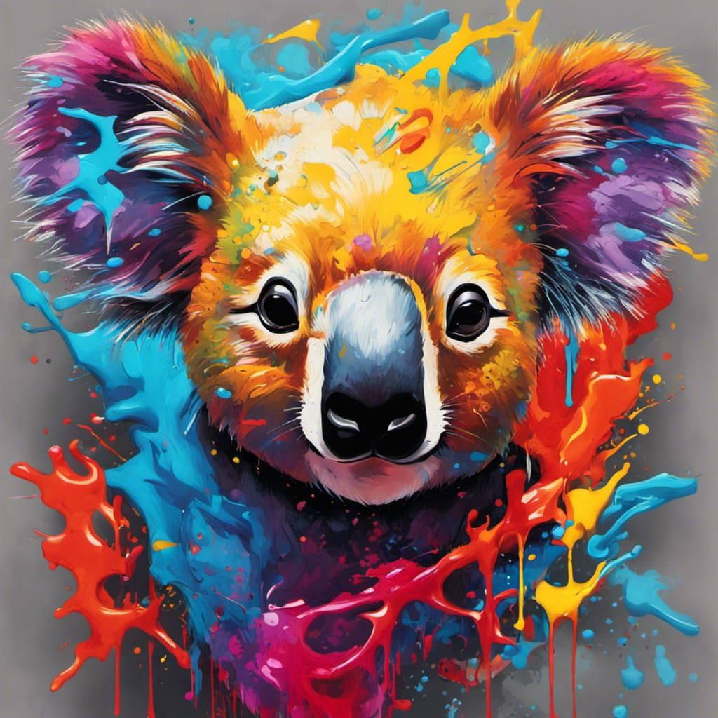 Quintessence Koala graffiti art, splash art, street art, spray paint ...