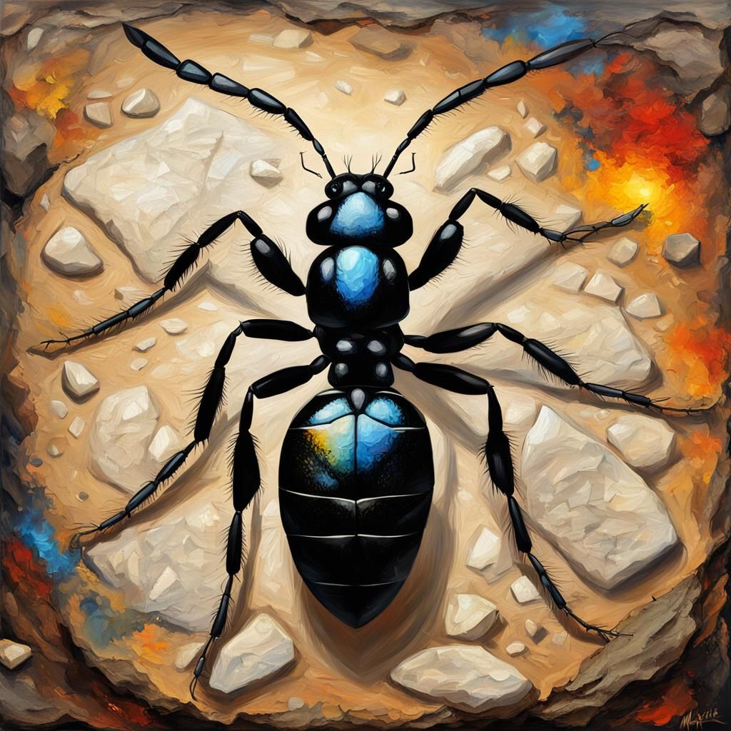 A black ant