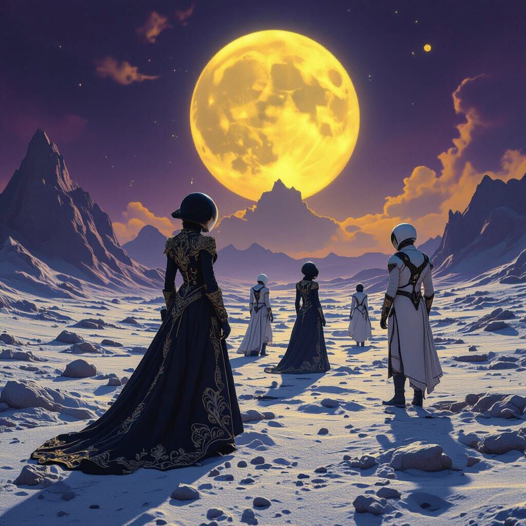 Lunar Victorian Dark Fantasy in 8k