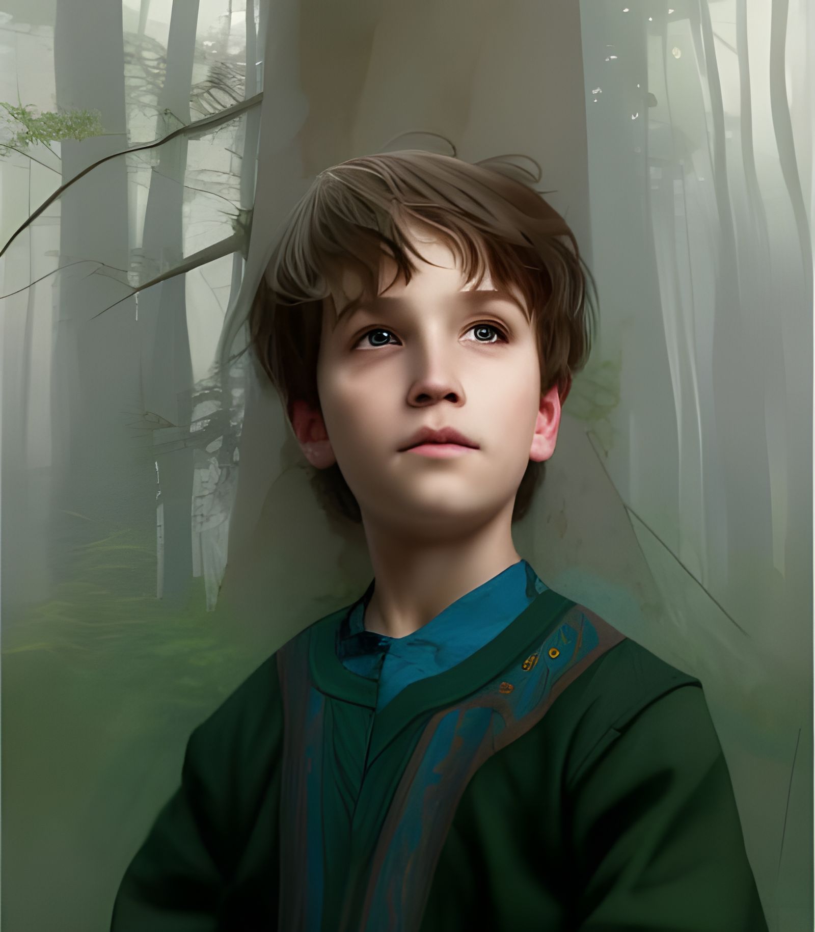 Boy In A Forest Ai Generated Artwork Nightcafe Creator