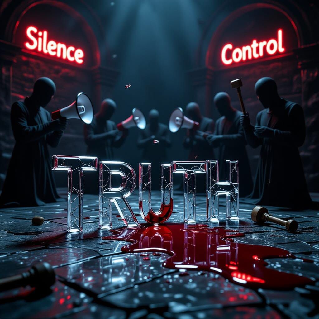 Shattered Truth Sculpture in Dark Fantasy Style