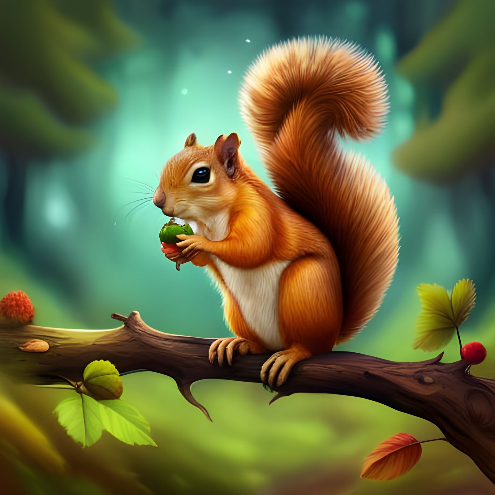 The squirrel - AI Generated Artwork - NightCafe Creator