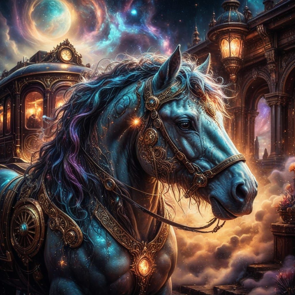 Spirit Stallion Guards Sci-Fi Train 🐎✨