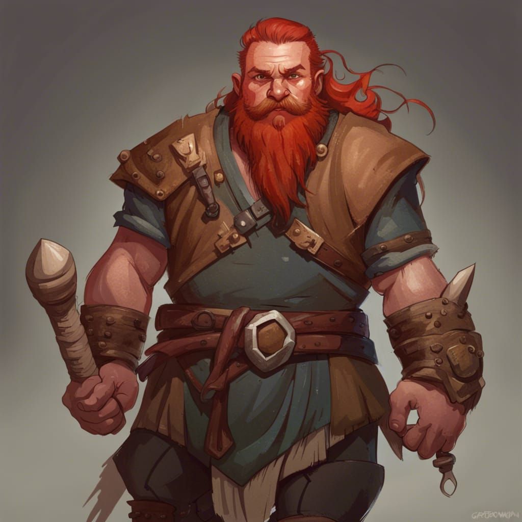 Dwarf Barbarian - Ai Generated Artwork - Nightcafe Creator