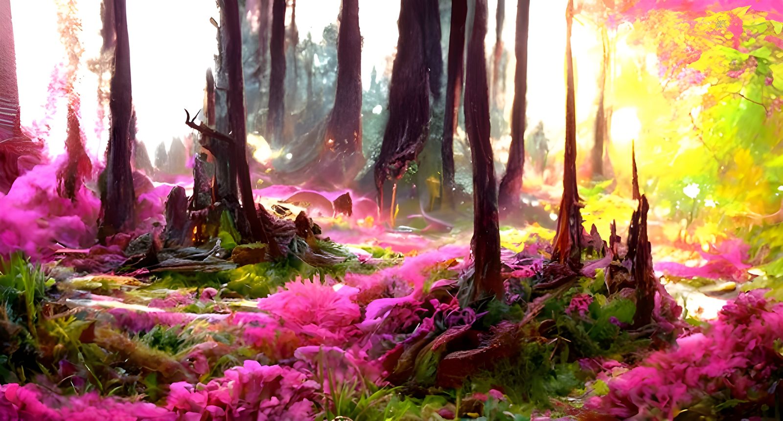 A fairy Forest colorful glowing 3d on - AI Photo Generator - starryai