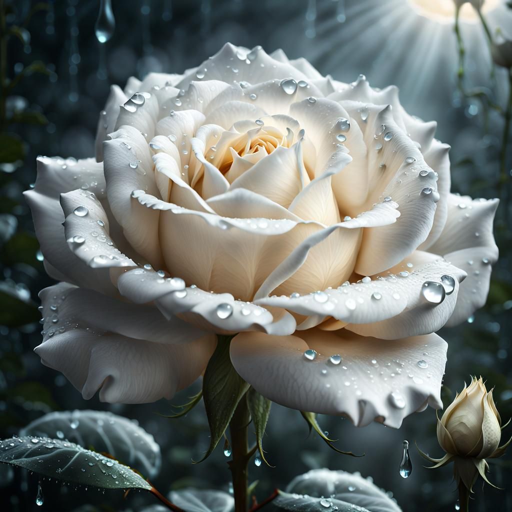 A Beautiful White Rose