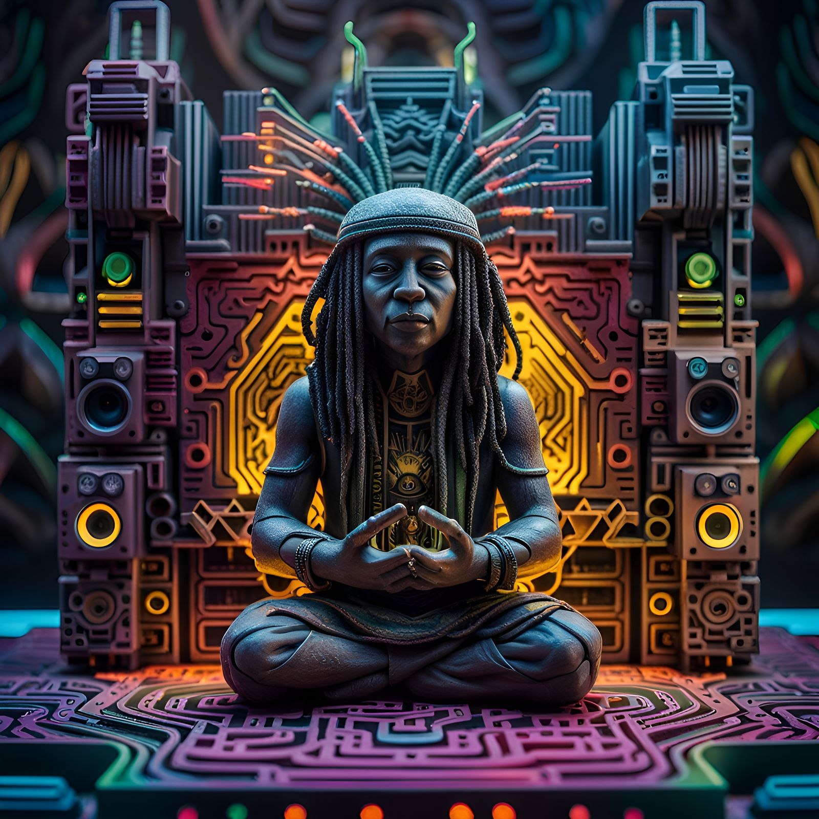 Stereopunk Meditator (Wombo Dream, Oct.'23)