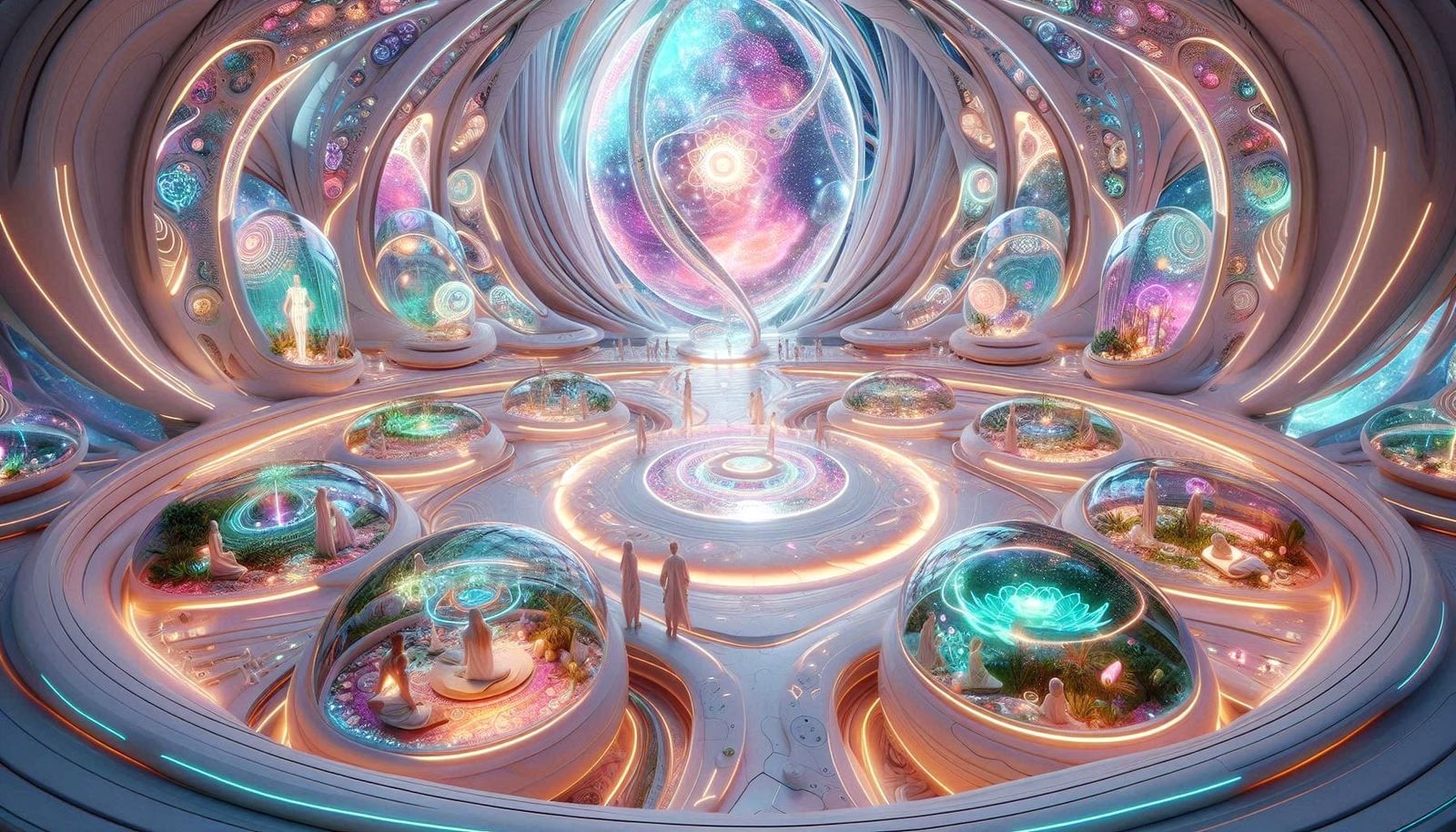 High-dimensional healing and meditation onboard a galactic mothership