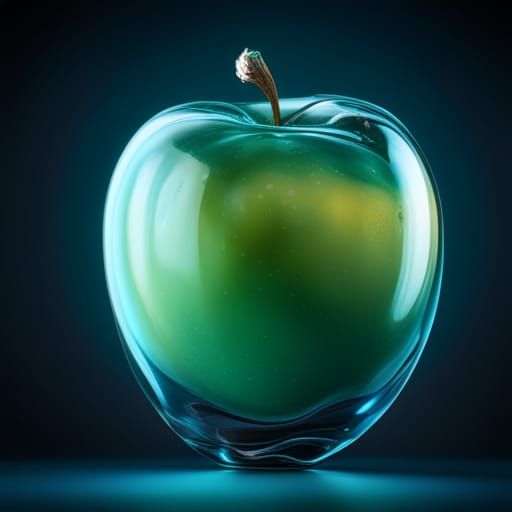 Glass apple - AI Generated Artwork - NightCafe Creator