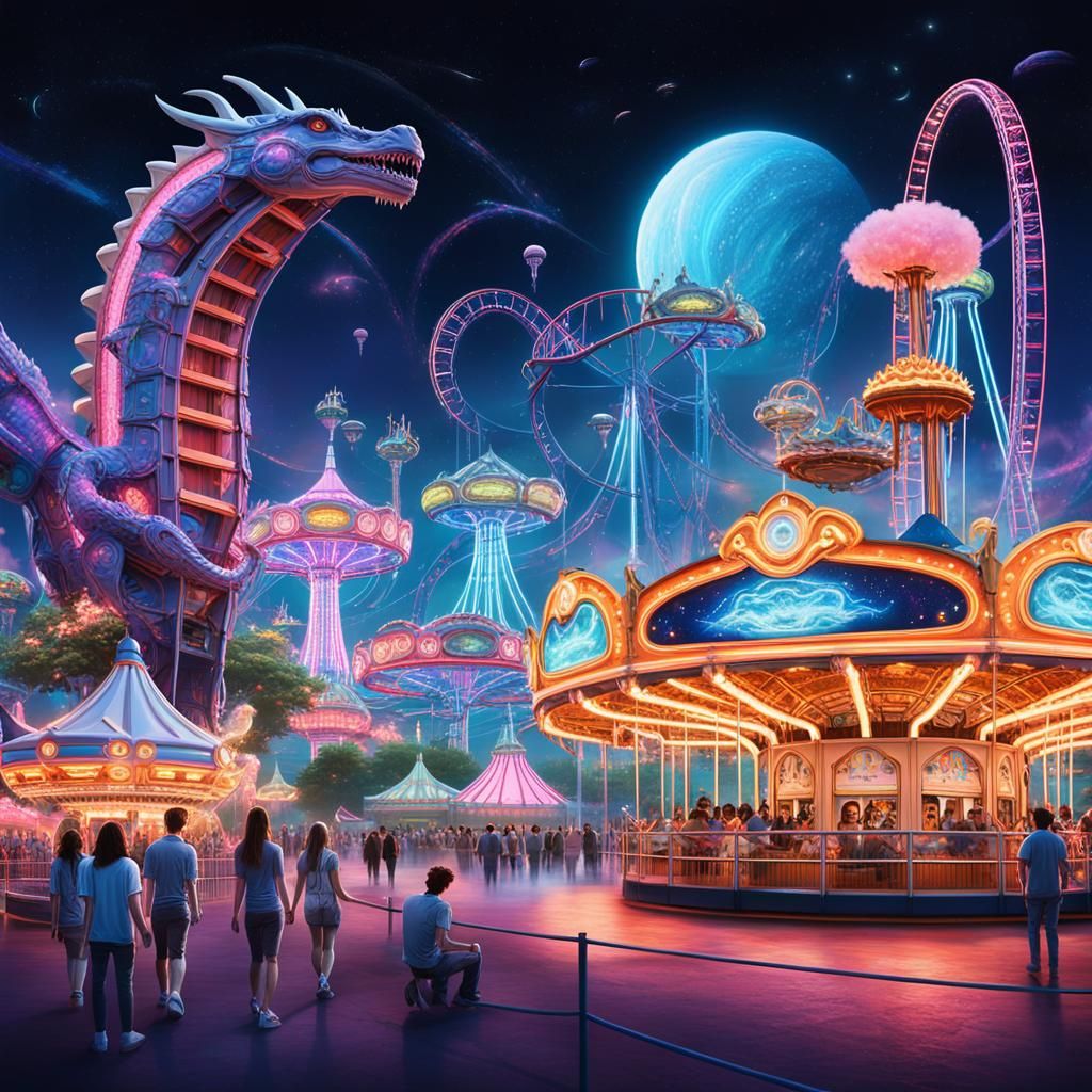 Space-age amusement park