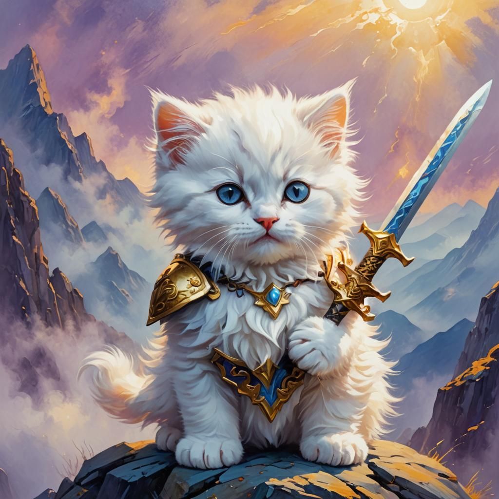 Made-up RPG Character: Kitten warrior