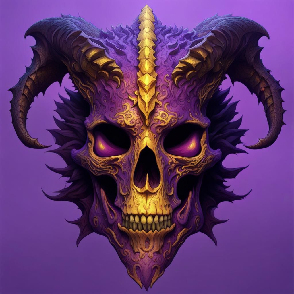 Demon's Skull - AI Generated Artwork - NightCafe Creator