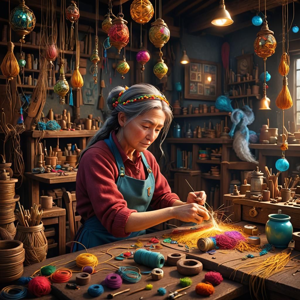 a weaver's creative spark